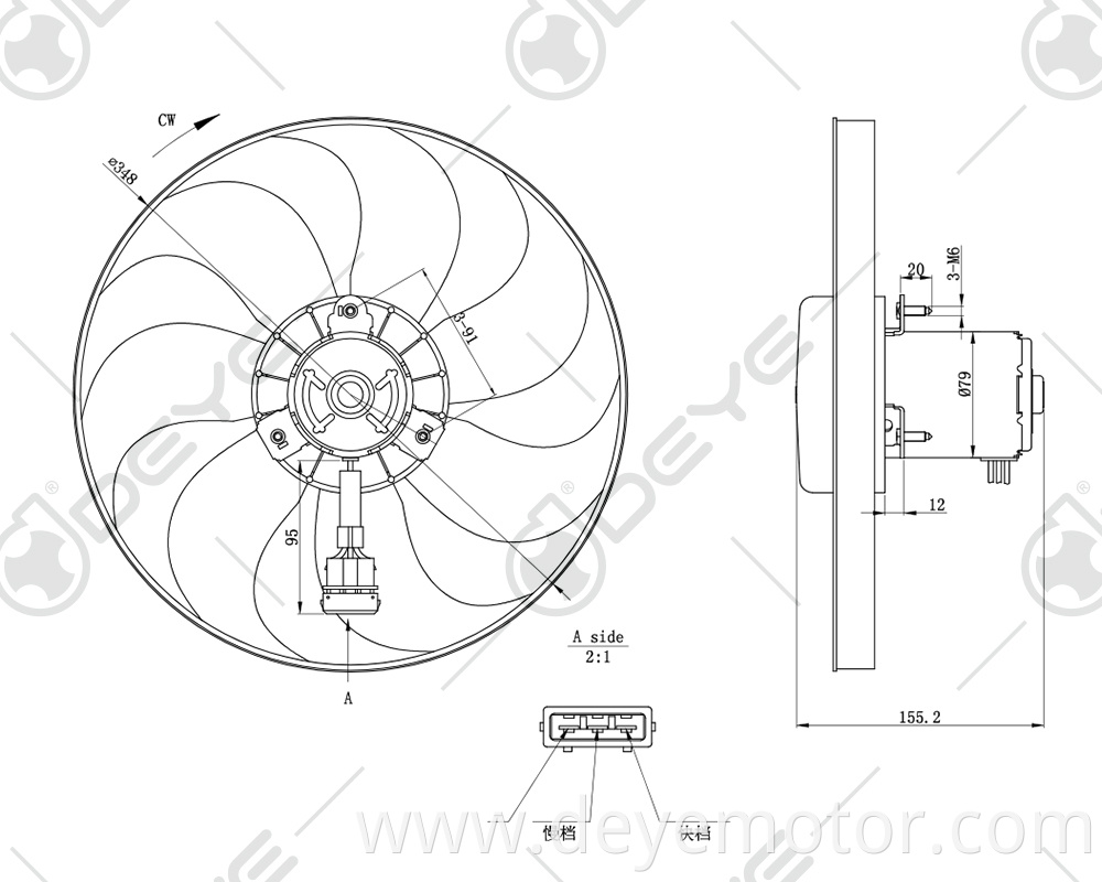 6N0959455F cooling fan radiator universal for A3 I TT VW POLO GOLF BEETLE JETTA SKODA FABIA SEAT TOLEDO CORDOBA